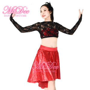 <span class=keywords><strong>Midi</strong></span> Top de lentejuelas contemporáneas MiDee con falda <span class=keywords><strong>Trajes</strong></span> de baile para mujer - Product Image 2