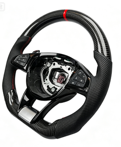 Volant sport modifié en fibre de carbone à étiquette rouge, très vendu, pour Mercedes Benz C GLC E S CLS <span class=keywords><strong>AMG</strong></span> ZC-205-P-1234 - Product Image 5