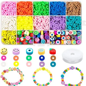 Offre Spéciale perles rondes pour enfants, jouets de bricolage, Kit de fabrication de bijoux, ensemble de perles d'argile douce en boîte
