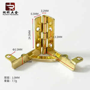 Charnière en forme de 7 de Yuyao, 90 degrés, 1 mm, en fer électroplaqué, pour boîtes à bijoux en bois - Product Image 2