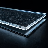 Panneau décoratif en cristal de carbone foncé, résistant aux rayures, fluorescent, insonorisant, en charbon de bambou pour chambre, salle de bain, cuisine
