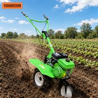 Mini-motoculteur à essence à transmission par courroie OEM/ODM ykx, motoculteur rotatif à essence poussé à la main pour les marchés d'Afrique et d'Asie