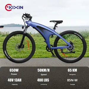 Vélo électrique tout-terrain Q5 haute puissance 48V en stock UE, cadre en alliage d'aluminium, roues de 27,5 pouces, autonomie de 65 <span class=keywords><strong>km</strong></span>, 6 vitesses - Product Image 5