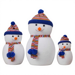 Muñeco de Nieve Navideño, Adorno para Árbol de Navidad, Modelo con Gorro Lei Feng - Product Image 1