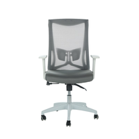 Fauteuil de direction à dossier haut, fournisseur chinois, chaise de bureau moderne en tissu avec accoudoirs réglables et pivotants