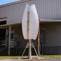 Tuojiang F-12 200W 300W 500W 600W 700W 1kW 2KW Turbina Eólica Vertical Tipo Tulipán con Levitación Magnética, Diámetro del Rotor de 0.52m, 12V-600V
