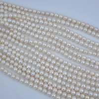 Perles d'eau douce naturelles blanches de grande taille 10-11 mm, qualité AAA, lustre intense, cultivées, longueur de brin 36-38 cm, bonne qualité pour la fabrication de bijoux
