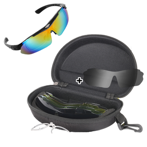 Kit de lunettes de sécurité 6 lentilles interchangeables Anti-rayures Protection UV Léger Cadre intégral Cyclisme Résistant aux chocs Lunettes Z87 - Product Image 1