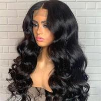 Perruque frontale en dentelle HD transparente vietnamienne naturelle, ondulée, densité 250%, bouclée, 100% cheveux humains, sans colle, pour femmes noires