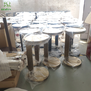 Hiện đại sang trọng kim loại travertine bảng bên ý Thiết kế bê tông Vòng Acrylic đá cẩm thạch tròn nhỏ Bàn cà phê cho phòng khách - Product Image 6