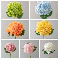 MW96001 Fleur d'hortensia artificielle à tige unique, toucher réaliste, 50 cm, aspect latex, décoration florale pour la maison, mariage, vase