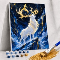 Peintures dorées Paintboy – Peinture par numéros sur toile tendue pour animaux – Décoration murale moderne pour hall d'hôtel