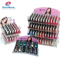 Étagère de présentation de vernis à ongles en acrylique et métal, taille et couleur personnalisables