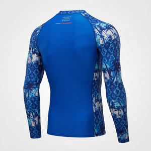Chemise de bain UV pour hommes, manches longues, protection contre les éruptions cutanées, imperméable, séchage rapide, pour le surf, la natation, la plongée, la plongée avec tuba, le paddle board, la plage - Product Image 2