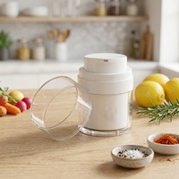 Pot à crème sans air haut de gamme à double paroi, fond rond, 15g 30g 50g, rechargeable avec pompe, excellent récipient cosmétique sous vide