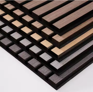 Paneles de pared acústicos flexibles de alta calidad Paneles de listones de pared de madera decorativos interiores Panel acústico curvo de listón flexible moderno - Product Image 1