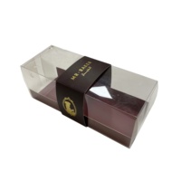 Boîte à tiroir en carton blanc personnalisée, petite boîte cadeau coulissante, boîte d'emballage transparente avec couvercles en PET