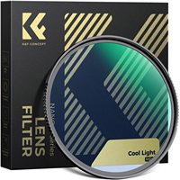 Filtre d'objectif K&F Concept Cinematic Blue Mist Glow, étanche, résistant aux rayures, ton froid, effet flou doux, filtre 1/4 pour objectif d'appareil photo