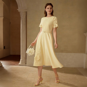 <span class=keywords><strong>Robe</strong></span> courte fluide à fleurs brodées pour femmes, décontractée, bohème, pour la plage, la fête d'été, douce et légère - Product Image 4