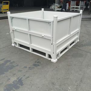 Contenedor de Almacenamiento Plegable de Acero Industrial Q235, Capacidad de 1000 kg, Resistente, para Paletas, Certificado ISO9001, Recubrimiento en Polvo - Product Image 5