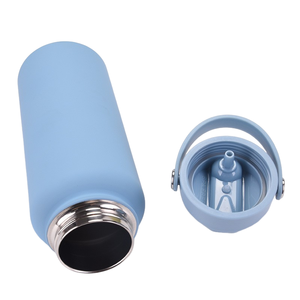 Bouteille d'eau sportive RTS en acier inoxydable, grande capacité 1L, style américain, à large ouverture, isolée, portable, avec poignée et paille - Product Image 3
