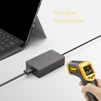 Chargeur pour ordinateur portable Surface 65W compatible avec Microsoft Surface Pro X 3 4 5 6 7 7+ 8 9