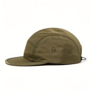 Custom OEM ODM 5-Panel Unisex Sports Camp Cap Canvas Quick Dry <b>Hat</b> Drawstring Closure Outdoor Travel Fishing Light Weight - Product Image 4