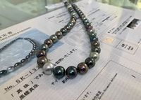 Collier de perles noires de Tahiti naturelles de qualité supérieure, bijoux en perles cultivées, cadeau