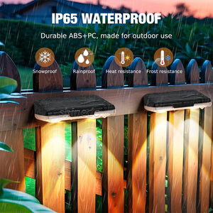 Waterproof <strong>Deck</strong> Black Garden <strong>Solar</strong> Step <strong>Lights</strong> Ip65 Landscape Outdoor Patio Wall Lamp Luminous Lighting Rgb Led Wall <strong>Light</strong> Fence - Product Image 5