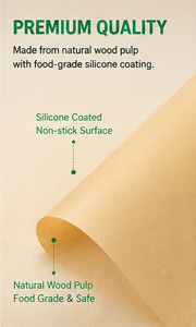 <b>Silicone</b> <b>Baking</b> Paper 200 Sheets Non-Stick Rectangle Cake Tools Mat Oven Safe Waterproof Oilproof Heat Resistant Up To 450F - Product Image 3