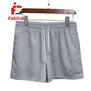 Bông Polyester Quần Short Thăng Hoa Trống Tùy Chỉnh Thăng Hoa In Lụa In Ấn Quần Short Đàn Hồi Eo Phụ Nữ Quần Short Với Túi