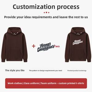 Alta calidad 100% algodón puro sólido invierno ropa deportiva Digital Casual hombres pulóver con capucha sudadera de lana Anti-Pilling - Product Image 2