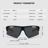 Lunettes de soleil sportives personnalisées OEM ODM avec monture PC, verres polarisés UV400, style futuriste pour le cyclisme