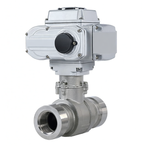 COVNA DN40 1.5 Inch 3 Way L Port 220V AC <b>Tri</b> <b>Clamp</b> Food Grade Stainless Steel Ball Valve Motor Operated Sanitary Ball Valve - Product Image 2
