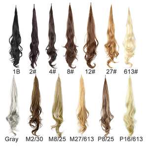 Clip lunga nell'estensione dei capelli sintetici coda di cavallo coda di cavallo arricciata coda di cavallo onda parrucchino coda di capelli piccolo Pony - Product Image 6