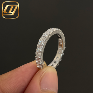 Bague de mariage en argent sterling 925 massif de luxe, diamant de laboratoire D VS de 3 mm, taille brillant rond, certifiée IGI - Product Image 1