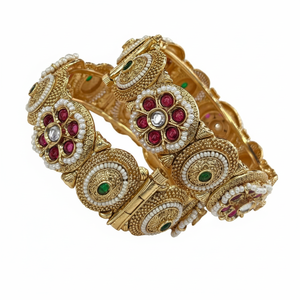 Openable <b>Bangles</b> <b>Set</b> <b>Gold</b>-Plated Pota Stone 10581360PGR_2.4 Fine Jewelry <b>Set</b> - Product Image 2