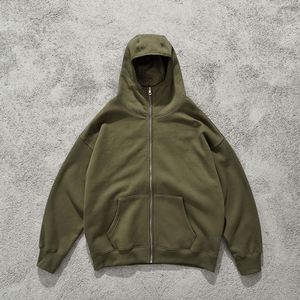 H5553 Fournisseur de vêtements en gros – Sweats à capuche zippés intégraux en polaire Ninja personnalisés pour hommes - Product Image 6