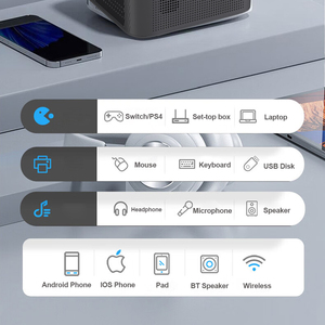 Aikewo Q11 <span class=keywords><strong>Android</strong></span> Video Máy Chiếu 4K 5G Wifi Bt5.0 2 + 32G 15000 Lumens Tự Động Tập Trung Keystone Full HD Rạp Hát Tại Nhà Máy Chiếu - Product Image 4