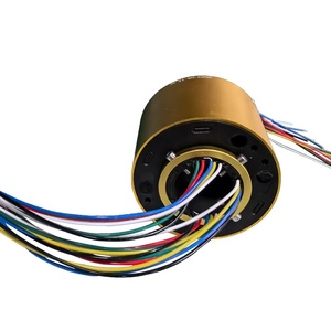 Tùy chỉnh trượt vòng 18 dây mang Kích thước 50mm Điện thông qua lỗ Carbon bàn chải trượt vòng quay Công Đoàn - Product Image 3