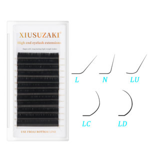 XIUSUZAKI C D L LU LC LD M N Curl Pestañas Postizas Profesionales Suaves, Clásicas, Negras Mate, Individuales, Extensiones de Pestañas de Cachemira - Product Image 2