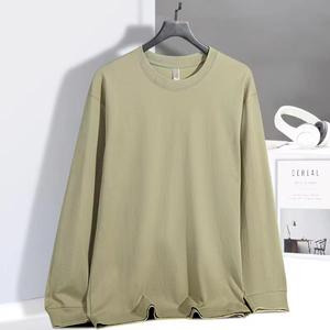 Joychuang 230g di alta qualità in cotone oversize Fit t-<span class=keywords><strong>shirt</strong></span> a manica lunga con scollo a spalla all'ingrosso Logo personalizzato da uomo Design bianco - Product Image 6