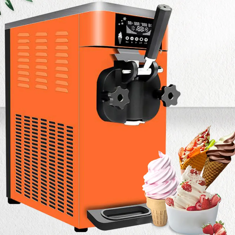 MUXUE Automatic Soft Serve Ice Cream Makers Machine Commercial Single Head Ice Cream Machine For food cart 17L/H