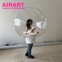 Combinaison gonflable transparente en bâche PVC pour costume de défilé de Noël