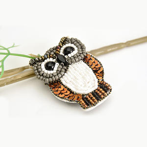 MANTU Handmade Solid Hole Ornamente Extravagante Eule Reis perle Stoff Aufkleber Trendy Romantic Sew Glass <span class=keywords><strong>Applique</strong></span> - Product Image 3