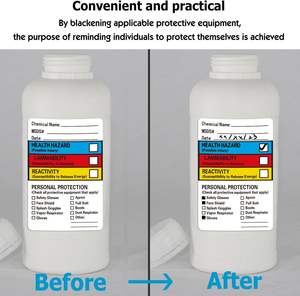 Etichetta Adesiva Impermeabile in Vinile per Dati di Sicurezza Chimica (MSDS) con Logo Personalizzato per Bottiglie in Vetro e Plastica - Product Image 3