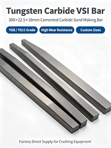 Barres en carbure de tungstène VSI 300x22.5x10mm K10 K20 K30, barres droites en carbure cémenté pour marteau à pierre OEM - Product Image 4