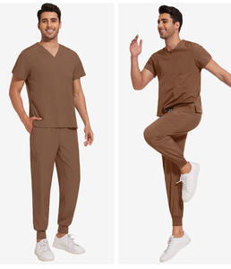 Seragam Medis Unisex Klasik 2025, Seragam Perawat Grosir, Setelan Scrubs Jogger Rumah Sakit, Dapat Dicuci, Set Scrubs Medis yang Dapat Disesuaikan - Product Image 6