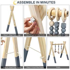 Ensemble de jouets d'activités pour enfants en bois massif, aire de jeux pour bébés pour que les enfants puissent jouer dans la chambre à coucher, chambre d'enfant - Product Image 2