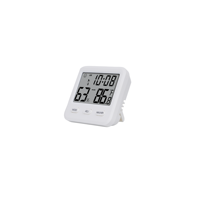 Jam Dinding Digital LCD Mini Magnetik dengan Termometer dan Higrometer, Dilengkapi Alarm, Akurasi 1°C/5%, untuk Berbagai Kegunaan di Ruangan